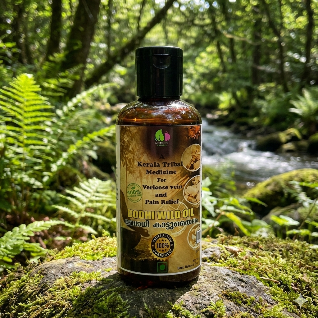 bodhi tribal wild oil for varicose and pain relief (bodhi adivasi kattu thailam)